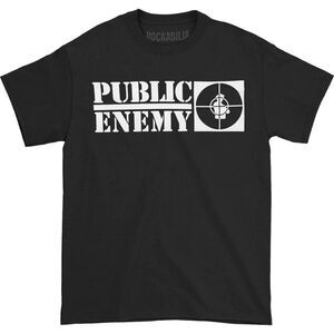 Public Enemy Unisex Adult Crosshairs Logo Cotton T-Shirt / Black